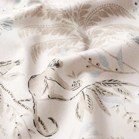 tessuto arredo satin di cotone Giungla tropicale – anacardo, 