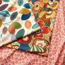 tessuto in cotone cretonne Fiori folcloristici – rosso carminio/petrolio,  thumbnail number 5