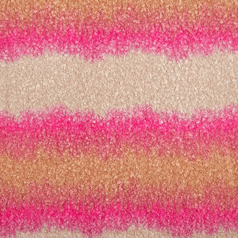 tessuto per cappotti maglia bouclé gradiente – anacardo/pink, image number 1