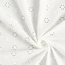 Tessuto in cotone con ricamo forato a piccoli fiori – bianco,  thumbnail number 3