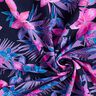 tessuto per costumi da bagno Fiori tropicali – blu marino/pink,  thumbnail number 3