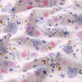 jersey di cotone bouquet di fiori – naturale, 