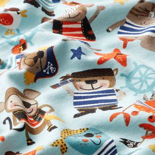 jersey di cotone Animali pirata  – azzurro, 