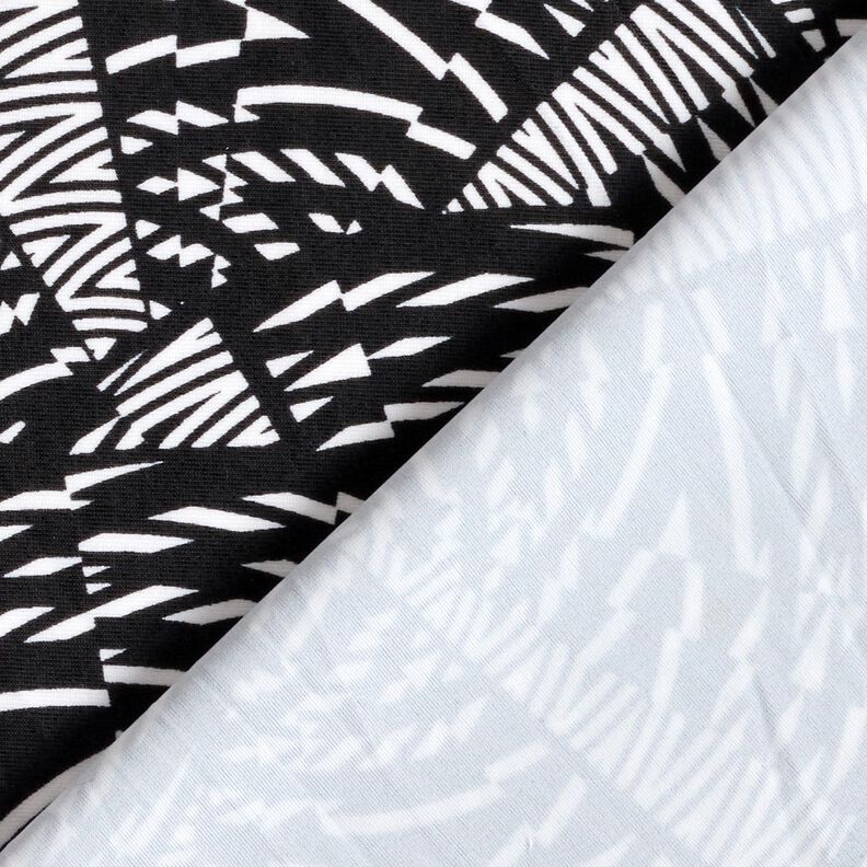 Tessuto per costumi da bagno con motivo grafico astratto – nero/bianco,  image number 4