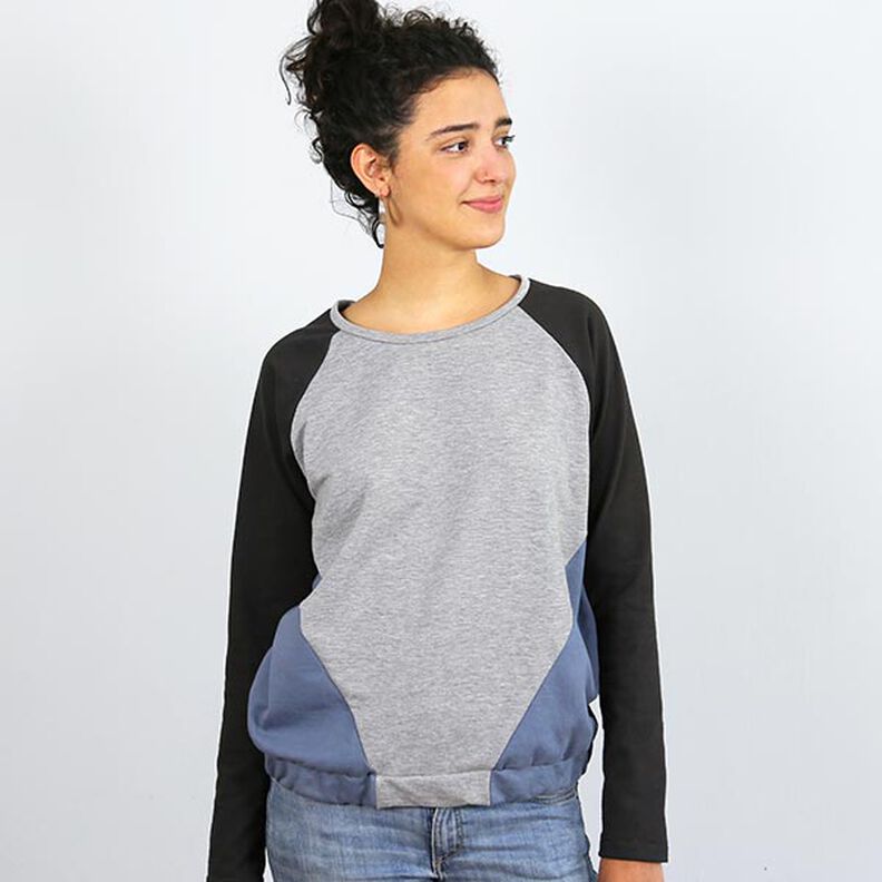 FRAU LILLE - maglia con maniche raglan e cuciture divisorie oblique, Studio Schnittreif | XS - XXL,  image number 6