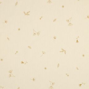 GOTS jersey di cotone Rami e piante | Poppy Fabrics – crema/marrone capriolo, 