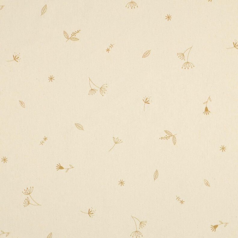 GOTS jersey di cotone Rami e piante | Poppy Fabrics – crema/marrone capriolo, image number 1