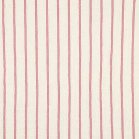 mussolina / tessuto doppio increspato Righe tinte in filo  | Poppy Fabrics – violetto, 