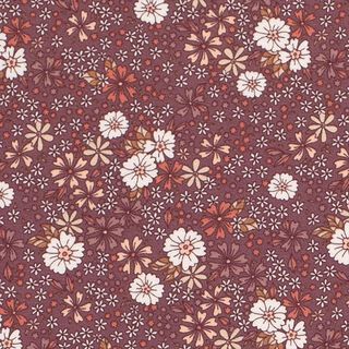 jersey di cotone Prato fiorito – rosa antico scuro, 