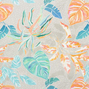 Tessuti da esterni canvas foglie tropicali – corallo, 