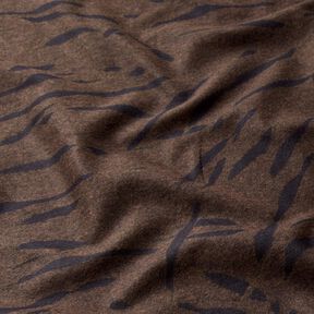 jersey romanit strisce astratte ruvide – marrone nerastro, 