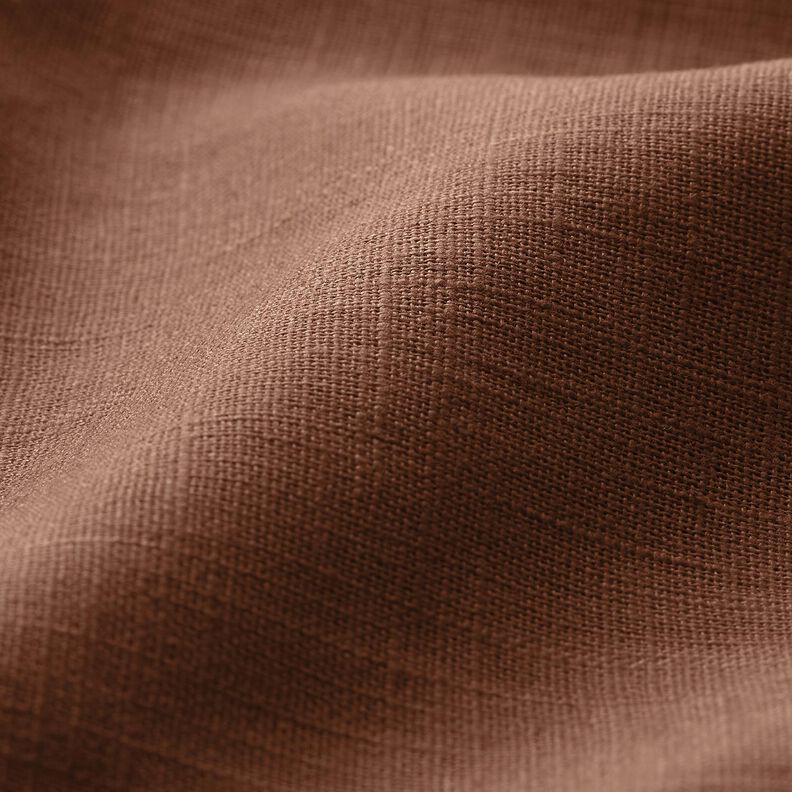 Tessuto di lino misto Ramie medio – marrone castagna,  image number 2