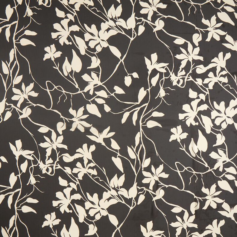 chiffon Fiori riciclati – nero/beige chiaro,  image number 1