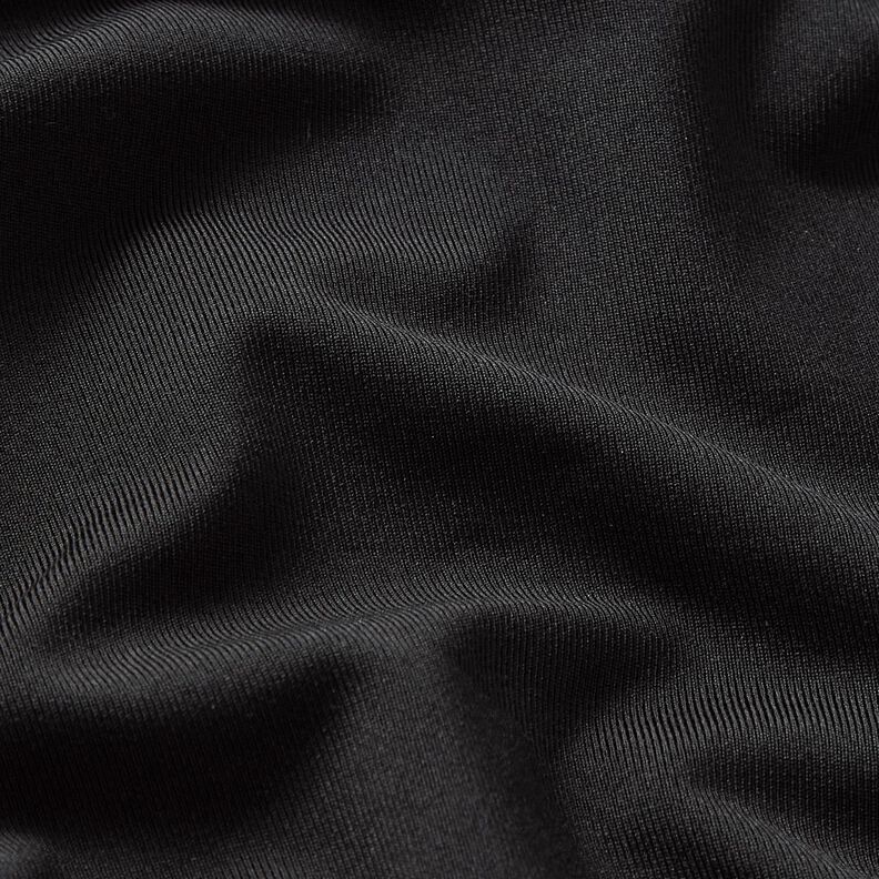 Jersey cardato con interno in tinta unita – nero,  image number 2