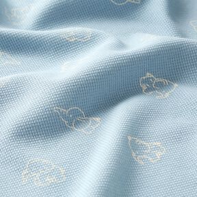 Jersey a nido d’ape cuccioli di elefante – blu-argento, 