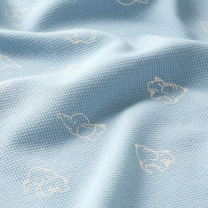 Jersey a nido d’ape cuccioli di elefante – blu-argento, image number 2