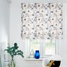 tessuto arredo mezzo panama grandi fiori – mandorla/blu,  thumbnail number 6