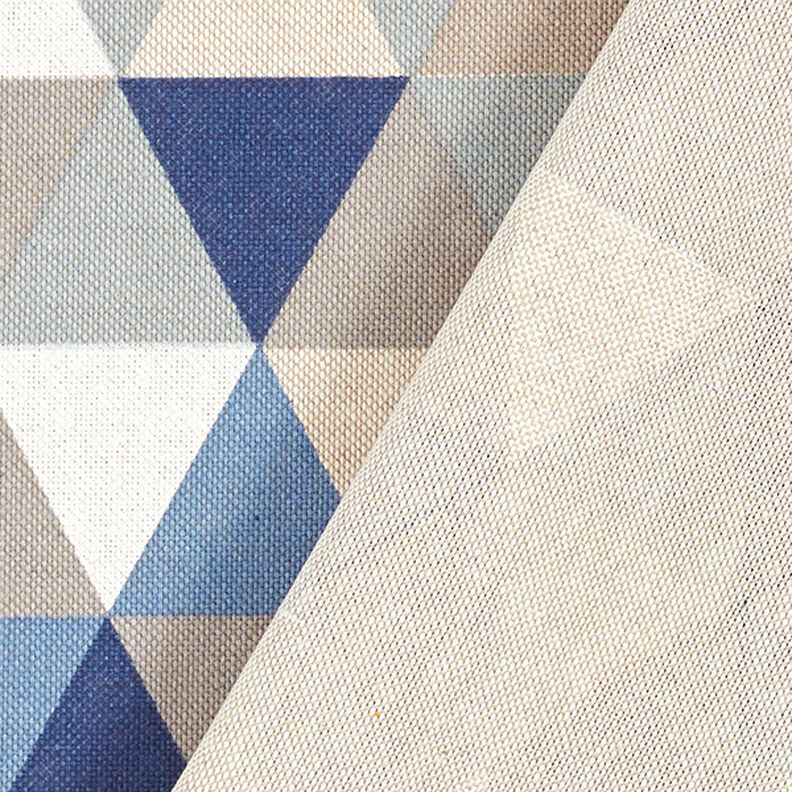 tessuto arredo mezzo panama triangoli – blu,  image number 4