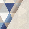 tessuto arredo mezzo panama  triangoli – blu,  thumbnail number 4