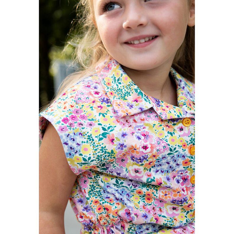 jersey di cotone mare di fiori stampa digitale | Poppy Fabrics – avorio/colorato,  image number 5