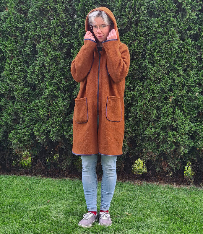 loden follato in lana – terracotta,  image number 7