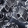 misto lino viscosa Fiori disegnati – blu notte/bianco,  thumbnail number 2