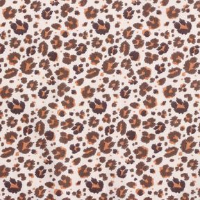 tessuto in cotone cretonne grandi macchie di leopardo – marrone medio/beige chiaro, 