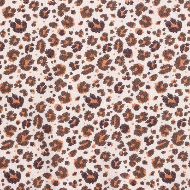tessuto in cotone cretonne grandi macchie di leopardo – marrone medio/beige chiaro,  image number 1