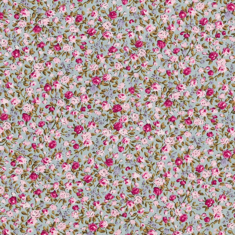 popeline di cotone mare di rose – blu cielo/rosa chiaro, image number 1